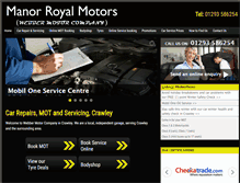 Tablet Screenshot of manorroyalmotors.co.uk